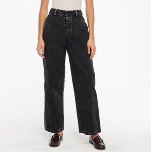 LACAUSA Black Wide Leg Jeans